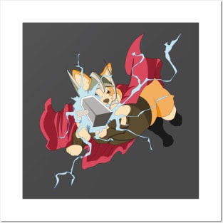 Thorgi Corgi Champion of Asgard Posters and Art